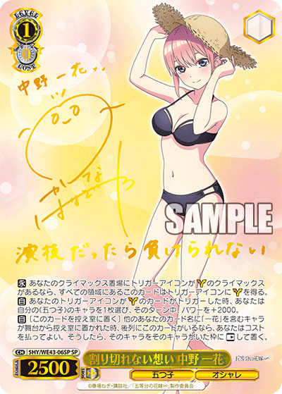 【キズ有り特価A】割り切れない想い 中野 一花(SP) 【5HY-WE43-06SP】