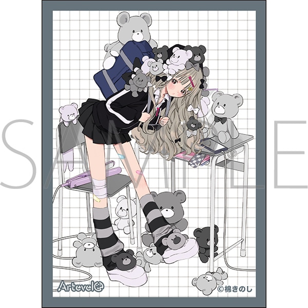 7/12締切【スリーブ予約】Arteveloカードスリーブ　棉きのし　「くまギャル」（art-031）(65枚入り) 【26年9月11日発売】