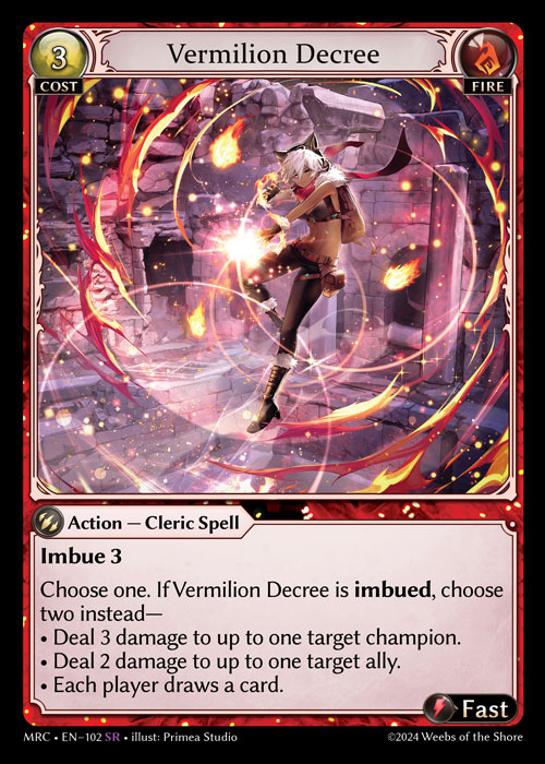 ※秋葉原店併用商品 Vermilion Decree 【MRC • EN–102 • SR】