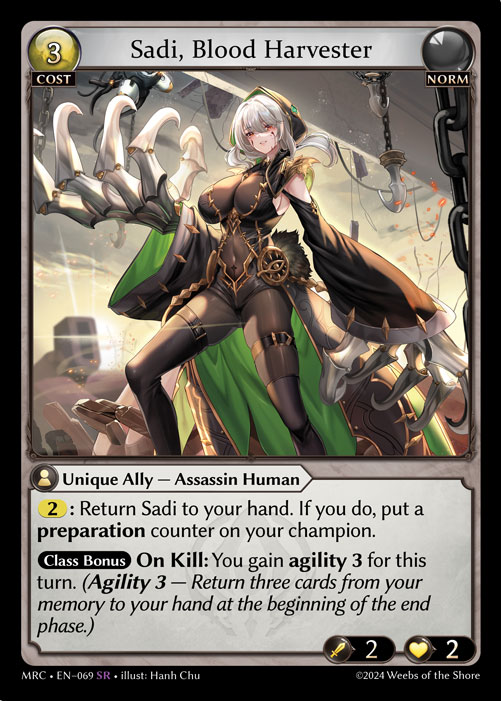 ※秋葉原店併用商品 【キズ有り特価A】 Sadi, Blood Harvester 【MRC • EN–069 • SR】