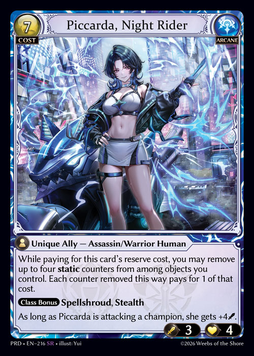 ※秋葉原店併用商品 Piccarda, Night Rider 【PRD • EN–216 • SR】