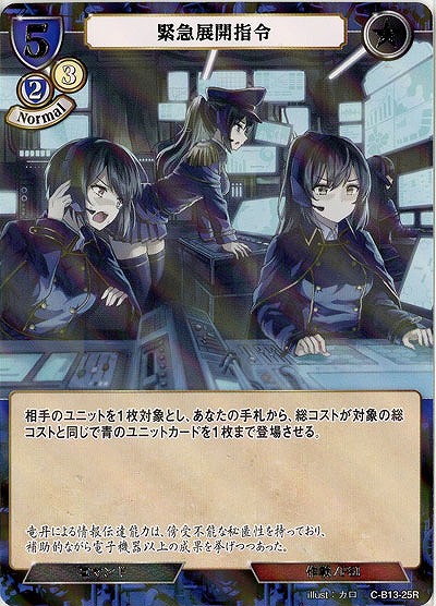緊急展開指令(パラレル) 【C/B13/25RP】