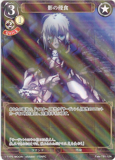 影の侵食(パラレル) 【Fate/TB1/12NP】