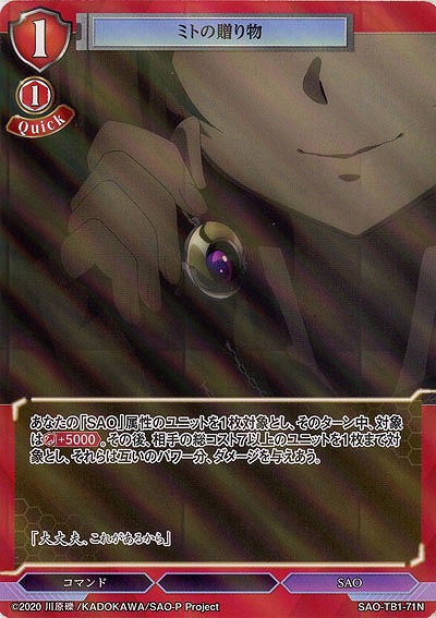 ミトの贈り物(パラレル) 【SAO/TB1/71N】