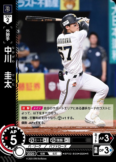 中川　圭太(オリックス・バファローズ) 【26BP02-B08R】