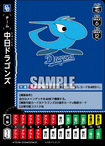 中日ドラゴンズ 【BP01-TEAM-D03UC】