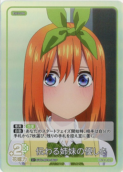 伝わる姉妹の優しさ(C+) 【GYC-BP3-060C+】