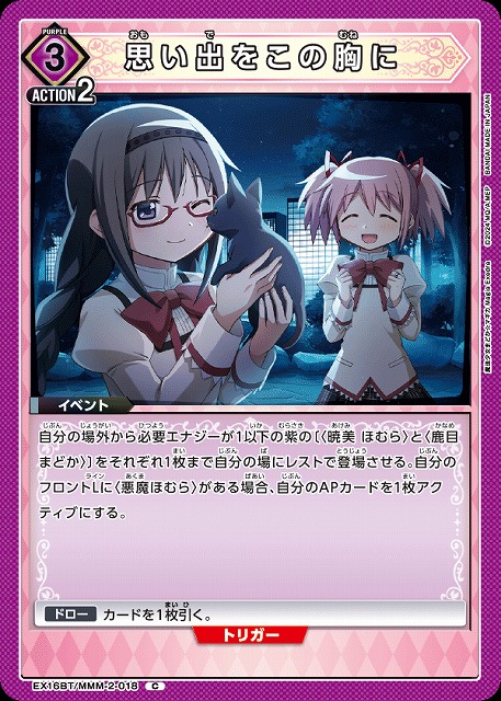 思い出をこの胸に 【EX16BT/MMM-2-018C】