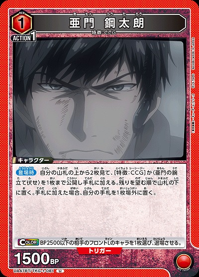 亜門 鋼太朗 【UA47BT/TKG-1-081U】