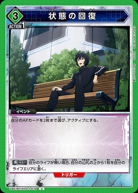 状態の回復 【UA51BT/SLG-1-078U】