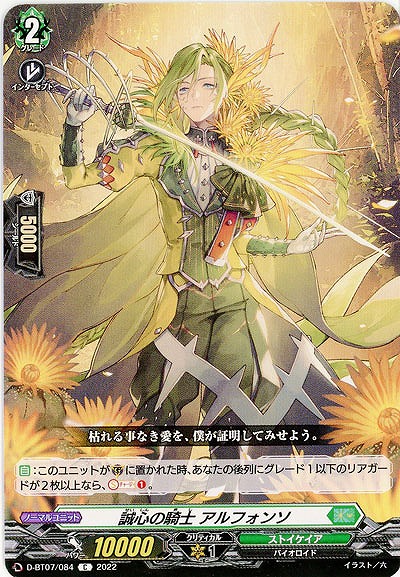 誠心の騎士 アルフォンソ 【D/BT07/084C】