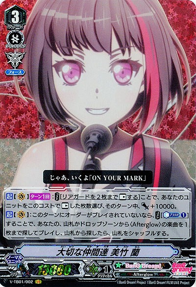 【倉庫在庫】大切な仲間達 美竹 蘭(VR) 【V-TB01/002VR】