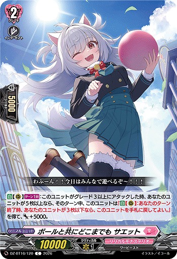 ボールと共にどこまでも サエット 【DZ-BT16/120C】