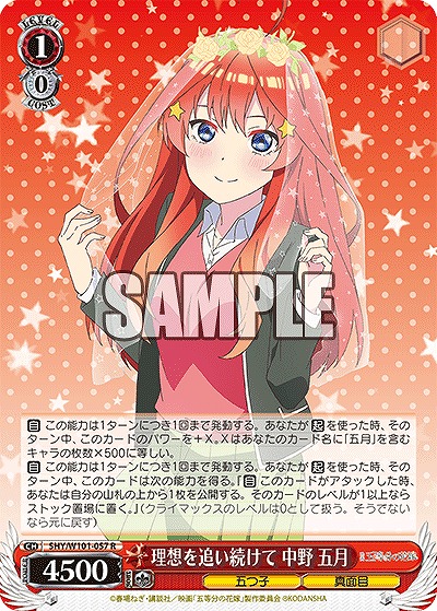 理想を追い続けて 中野 五月 【5HY/W101/057R】
