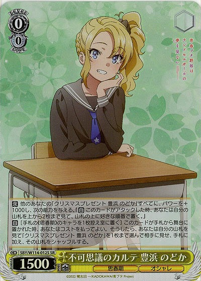 不可思議のカルテ 豊浜 のどか(ホイル) 【SBY/W114/012SR】