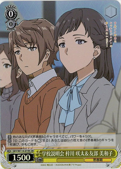 学校説明会 梓川 咲太&友部 美和子(ホイル) 【SBY/W114/019SR】