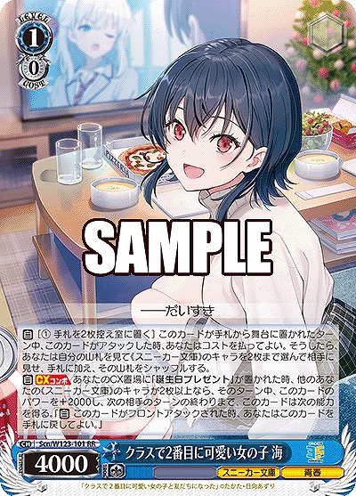 クラスで2番目に可愛い女の子 海 【Scn/W123-101RR】