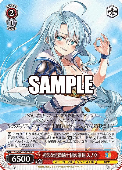 残念な近衛騎士団の隊長 スノウ 【Ssh/W123-073R】