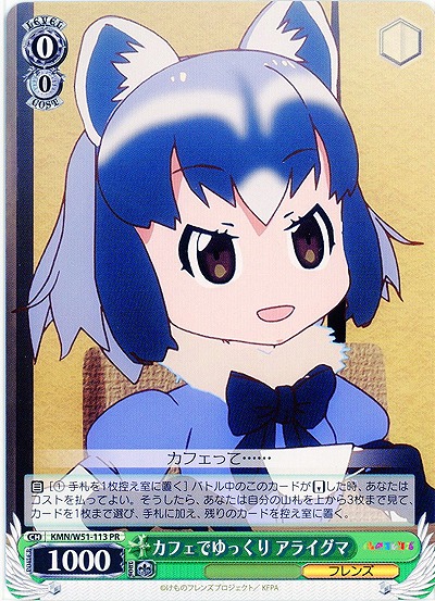 カフェでゆっくり アライグマ 【KMN-W51-113PR】