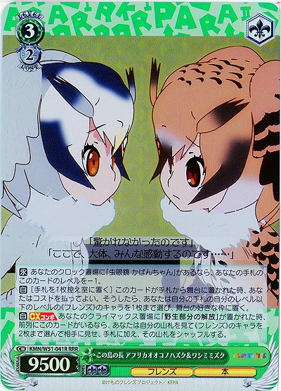 この鳥の長 アフリカオオハコノズク&ワシミミズク(パラレル) 【KMN-W51-041RRR】