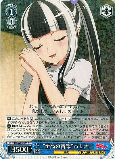 “至高の音楽”パレオ 【BD-W73-073R】