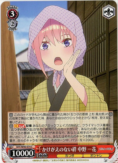 かけがえのない絆 中野一花 【SHY-W90-074C】