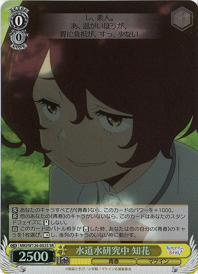 水道水研究中 知花(ホイル) 【MKI/W126-002SR】