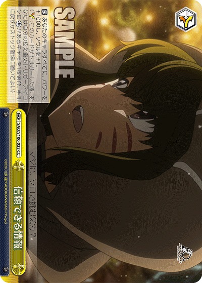 信頼できる情報 【SAO/S100/023CC】