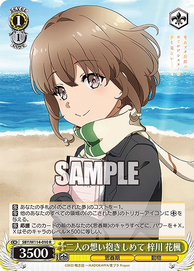 二人の想い抱きしめて 梓川 花楓 【SBY/W114/010R】