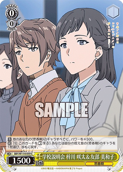 学校説明会 梓川 咲太&友部 美和子 【SBY/W114/019C】