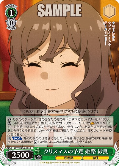 クリスマスの予定 姫路 紗良 【SBY/W136-029R】