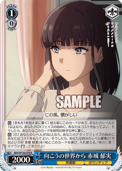 向こうの世界から 赤城 郁実 【SBY/W136-078R】