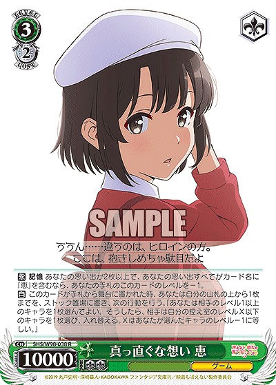 真っ直ぐな想い 恵 【SHS/W98/038R】