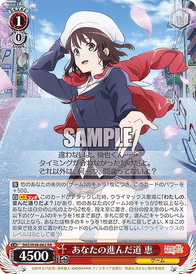 あなたの進んだ道 恵 【SHS/W98/062RR】