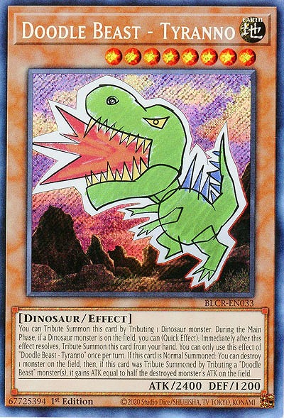 BLCR)SE◇Doodle Beast-Tyranno(らくがきじゅう-てらの) シークレットレア BLCR/EN033 【BLCR/EN033】