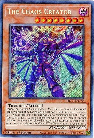 BLCR)SE◇The Chaos Creator(混沌の創世神) シークレットレア BLCR/EN070 【BLCR/EN070】